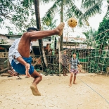 Chinlone game, Myanmar